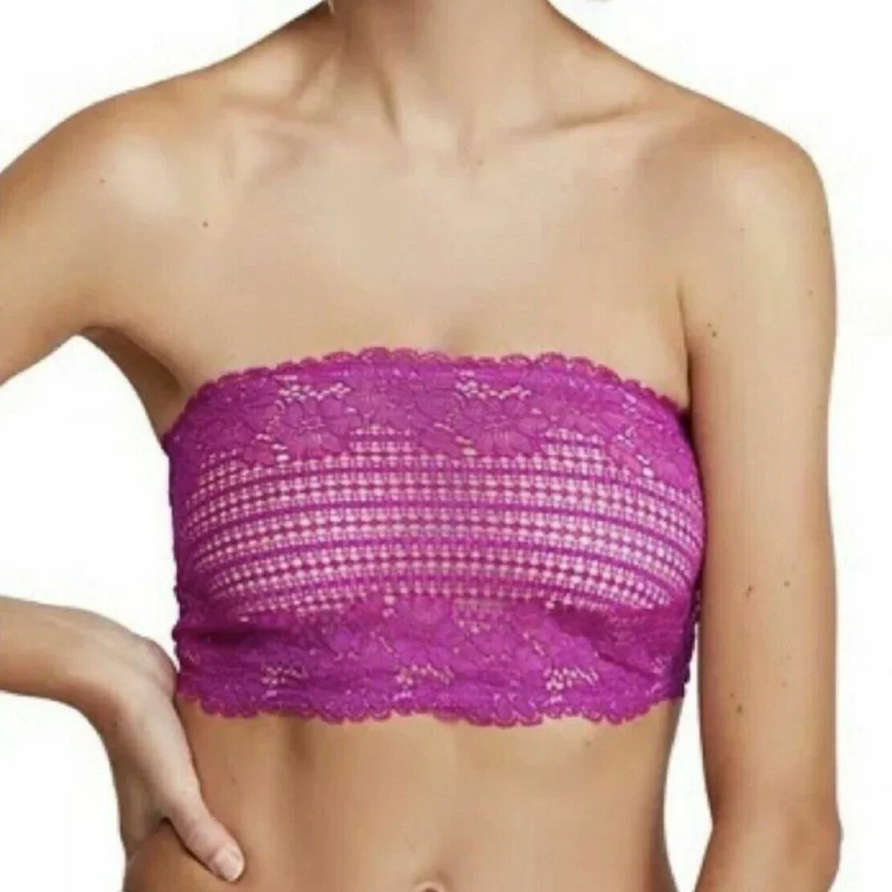 Free People Camila Purple Bandeau Bralette Large - Picture 3 of 5